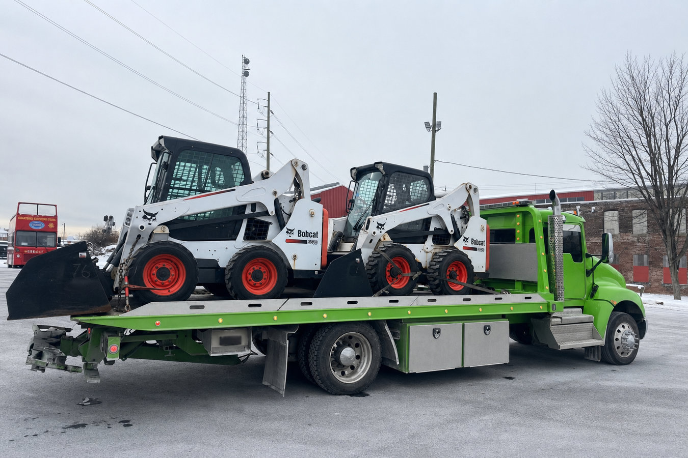 Heavy equipment and machinery towing
